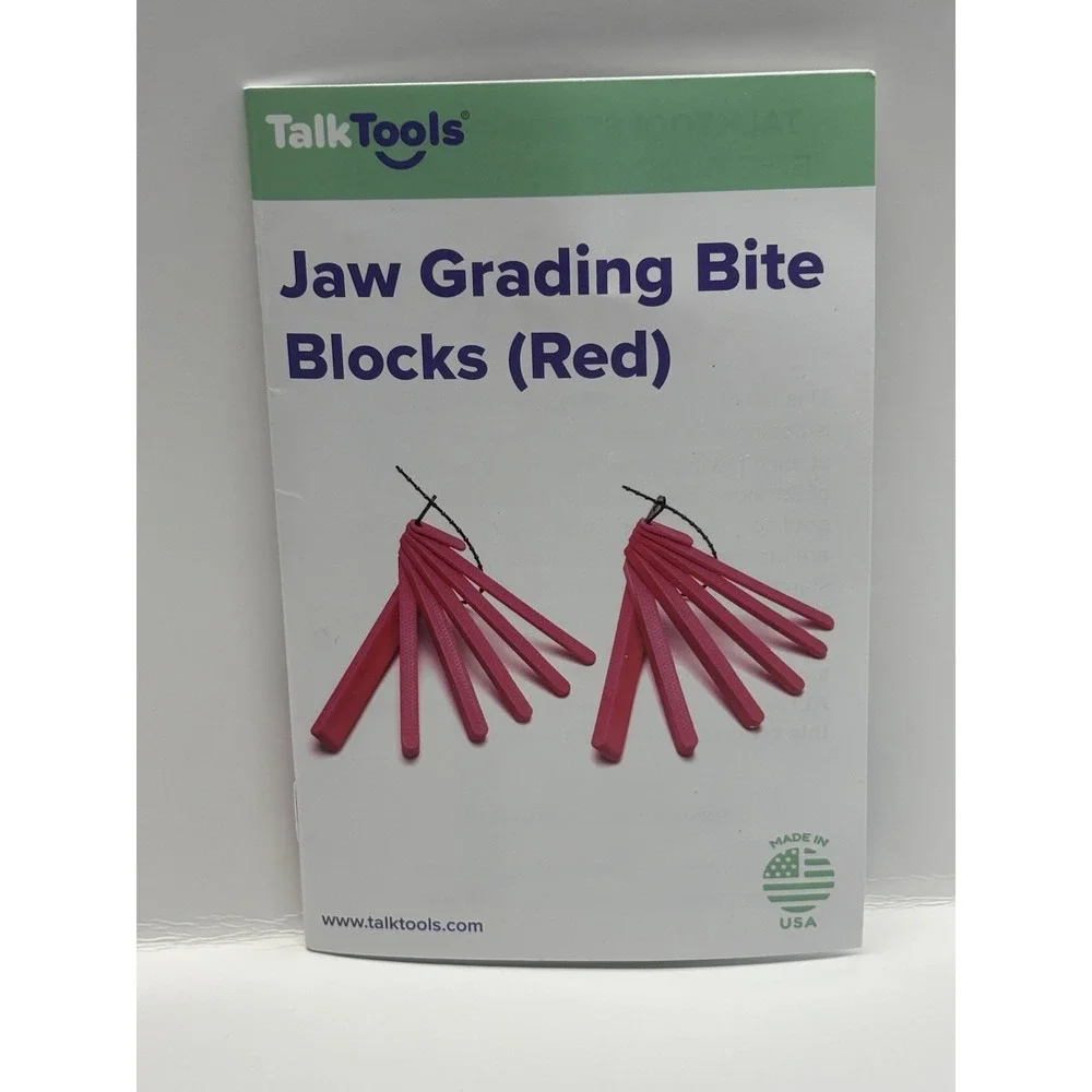 TalkTools Jaw Grading Bite Blocks Red Oral Motor Therapy Speech Feeding Tool Set